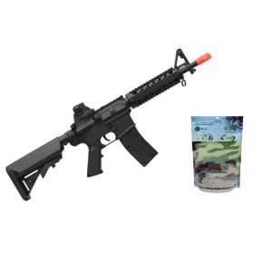 Airsoft Spring Vigor M4 RIS CQB 8907 + Airsoft BBs 0.20 BB King 4000 Unidades
