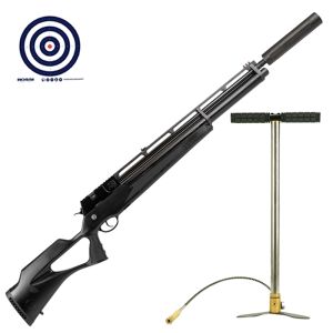 Carabina PCP R8 Rossi 5 5mm + Bomba Manual PCP + Supressor para Carabina + Alvos