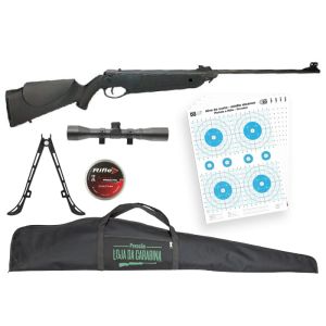 Carabina de Pressão Rossi Nova Dione 5.5mm + Luneta  + Bipe + Chumbinho + Alvo + Capa