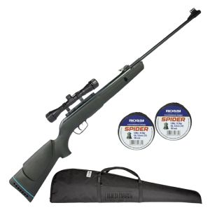 Carabina de Pressão Gamo Big Cat Nitro IGT 5.5mm + Luneta 4x32 Rossi + Capa LC + Chumbinho Spider