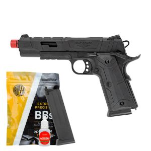 Pistola Airsoft GBB 1911 Redwings Rossi + Óleo de silicone + Magazine Green Gás + BBs Rossi