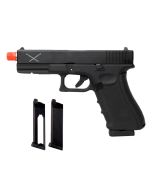 Pistola Airsoft GBB Glock G17 Akira Blowback 6mm Dual Mag