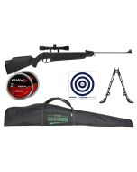 Carabina Rossi Nova Dione 4G 5.5mm + Luneta 4x32 + Chumbinho + Bipé + Capa + Alvos