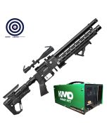 Carabina PCP Kral Arms Puncher Mortal X Tactical 5.5mm + Compressor de AR + Luneta 3-9x40 + Alvos