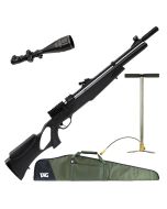 Carabina PCP Rossi Dione 5.5mm + Bomba Manual Rossi + Luneta Rossi 6-24x50 + Capa