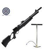 Carabina PCP Rossi Dione 5.5mm + Bomba Manual PCP + Alvos