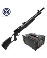 Carabina PCP Rossi Dione 5.5mm + Compressor de Ar Portátil + Alvos