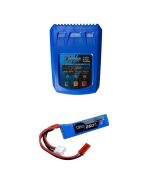 Carregador de Bateria L3PRO 3A 25W + Bateria Lipo 7.4v 250mAh Pistola Airsoft AEP