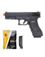 Pistola Airsoft GBB Glock R18 Army + Speedloader Rossi 150 Rds + BB's 0.20g