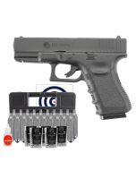 Pistola de Pressão CO2 Glock G11 Rossi 6mm + Esfera de Aço + CO2 + Case + Óleo + Alvos