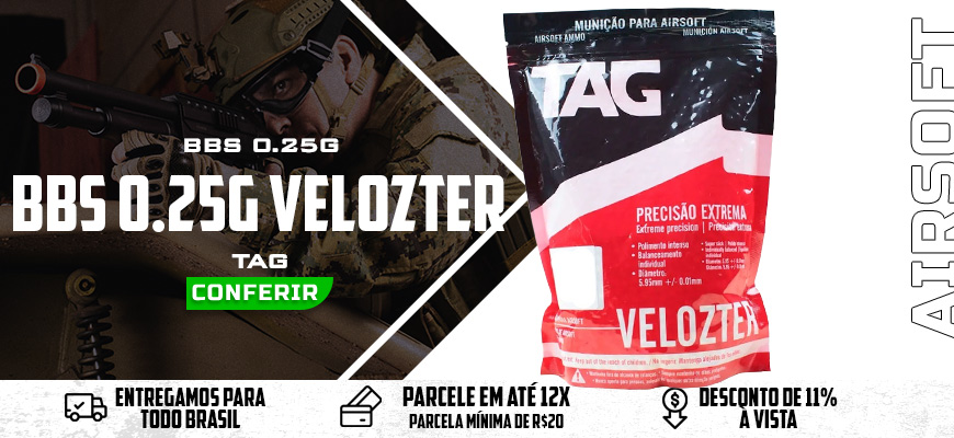 Airsoft BBs 0.25g TAG Velozter 4000 Un