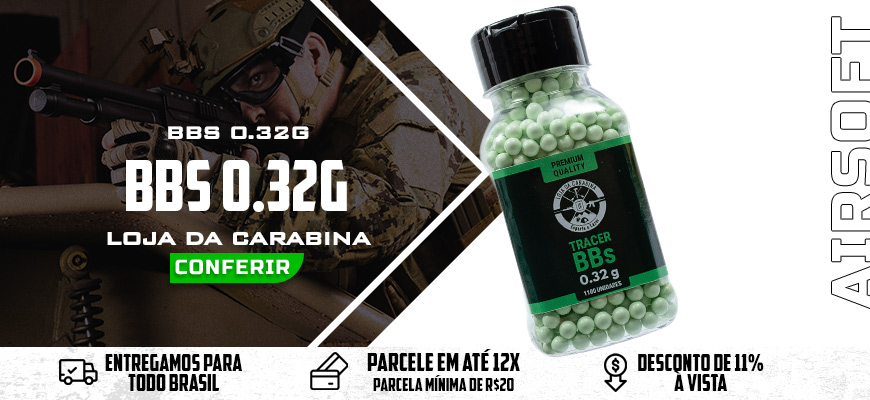 Airsoft BBs 0.32g Tracer LojadaCarabina 1100 Unidades