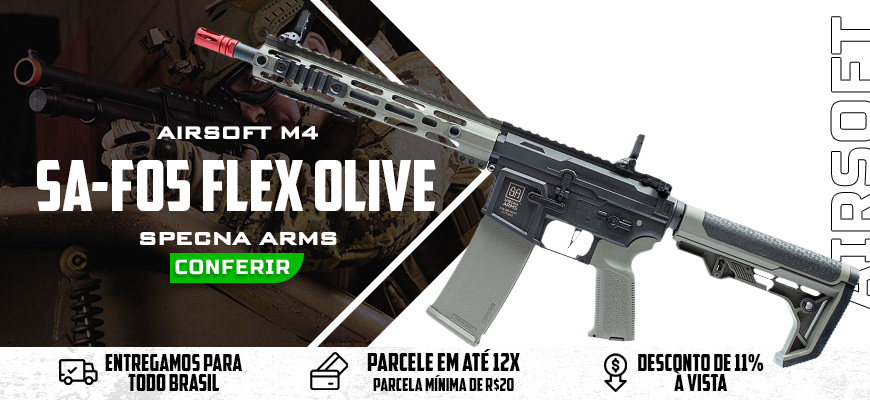 Rifle Airsoft M4 Specna Arms SA-F05 Flex Olive Gatilho Hal Etu Gen 2