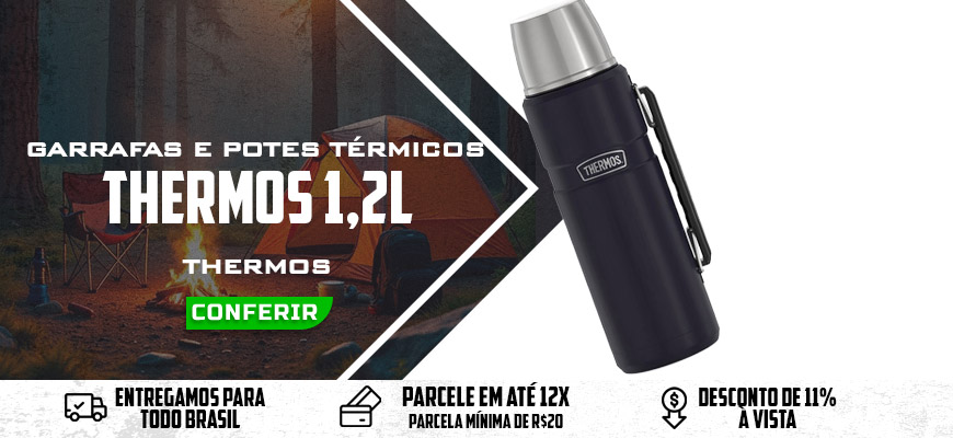Garrafa Térmica Thermos Pampas Preto 1,2L