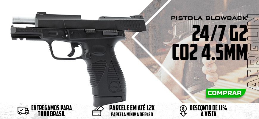 Pistola de Pressão CO2 24/7 G2 BlowBack KWC 4.5mm