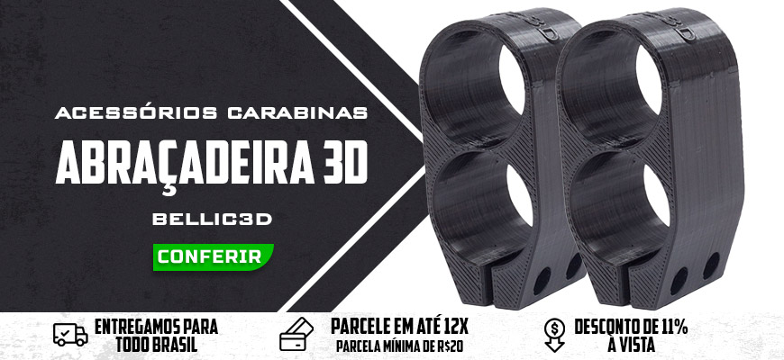 Abraçadeira 3D Leviathan e Behemoth Trilho Picatinny 22mm