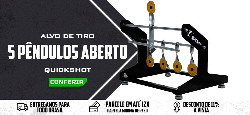 Alvo Rearmável 5 Pêndulos Aberto Airgun QuickShot Alvo Rearmável 5 Pêndulos Aberto Airgun QuickShot