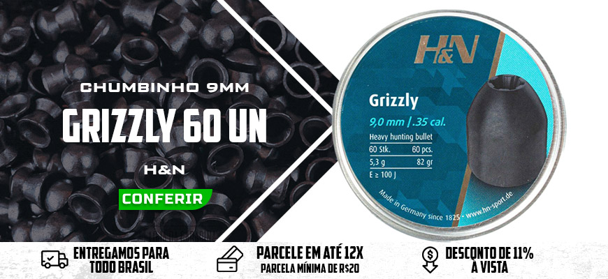 Chumbinho H&N Grizzly 9mm 60 Un