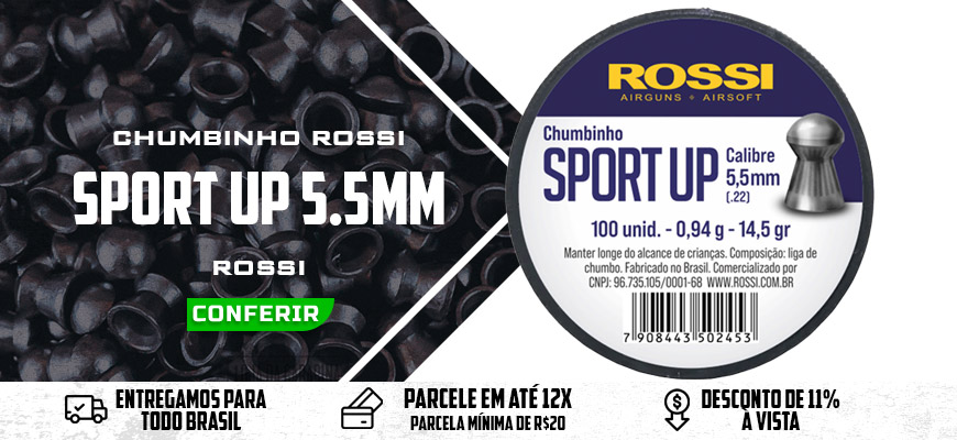 Chumbinho Rossi Sport Up 5,5mm 100 Unidades