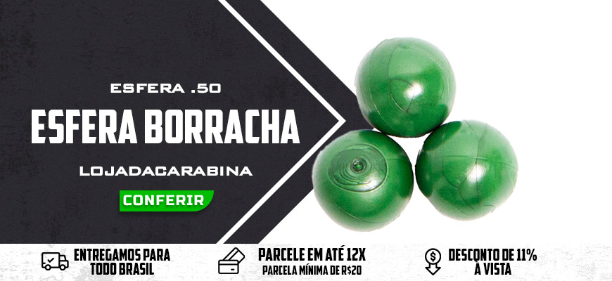 Esfera de Borracha TPU Munição .50 100Un