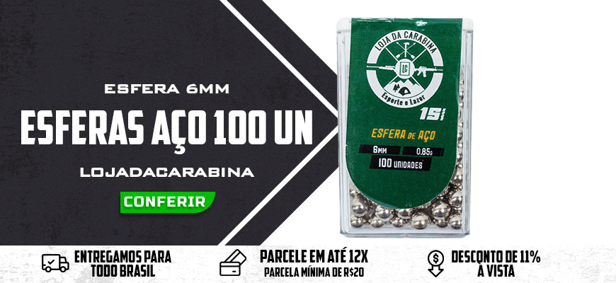 Esfera de Aço LojaDaCarabina 6mm 100 Un