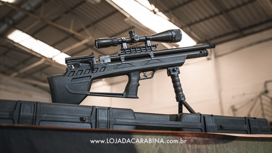 carabina pcp com luneta e case