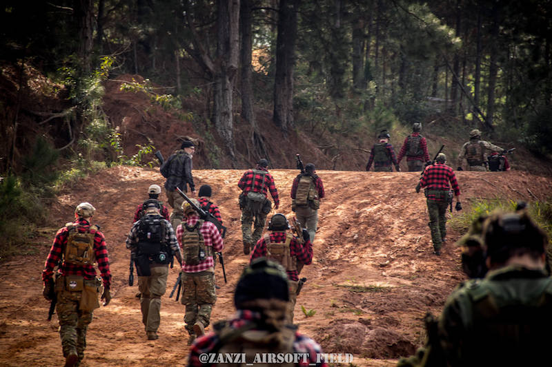 deslocamento de operadores de airsoft