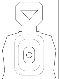 alvo silhueta humana